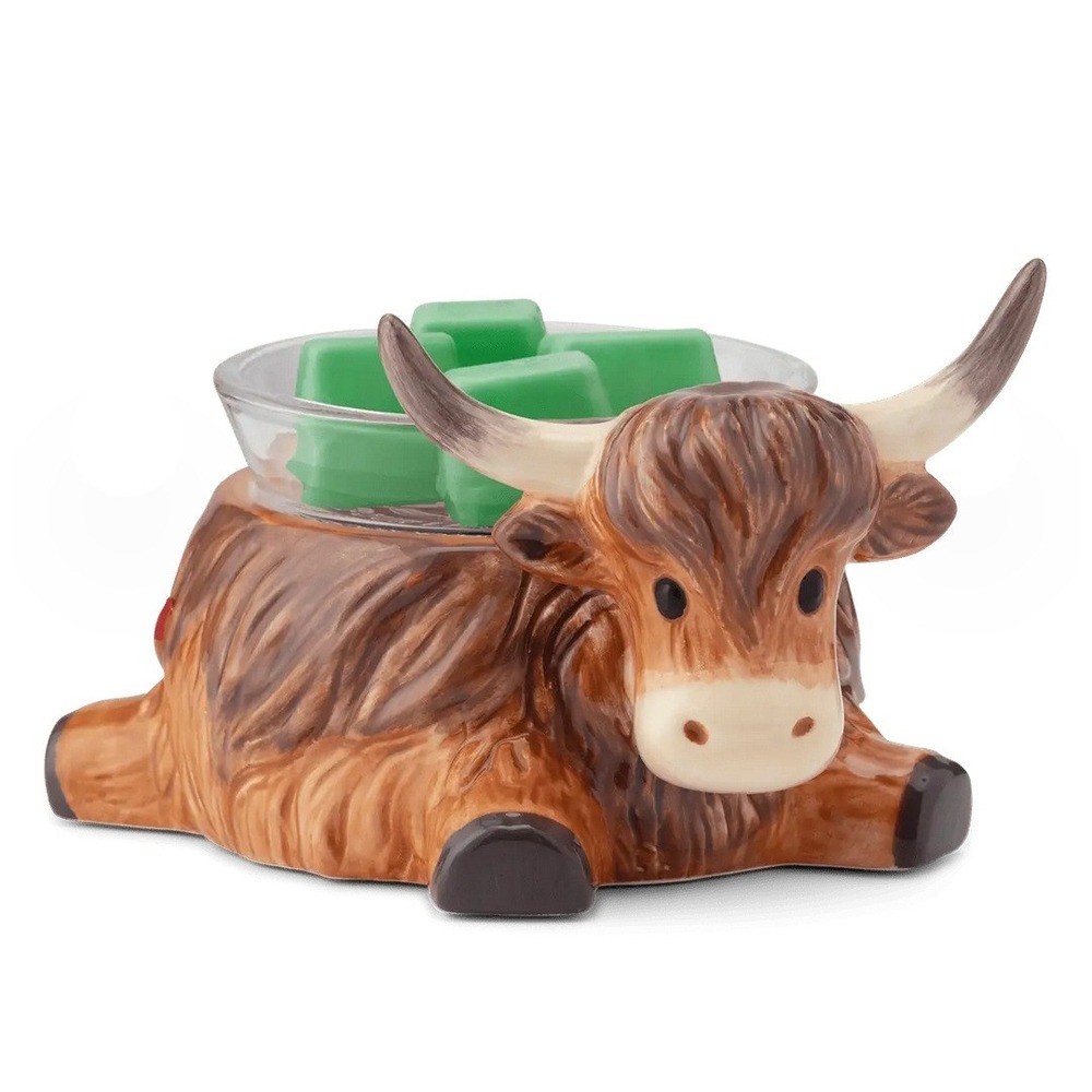 Scentsy Highland Trails Wax Warmer Hammish the Cow New